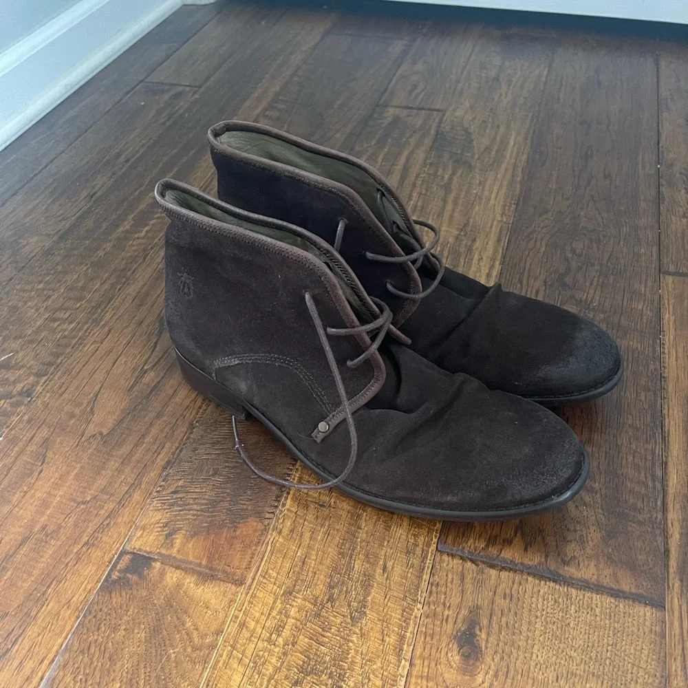 Fly‎ London Melm Dark Brown Suede Chukka Boots Mens EU 44 Made in Portugal